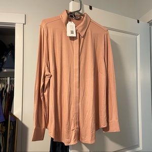 Universal Standard Elbe Full Placket Knit Shirt Size M (18/20)